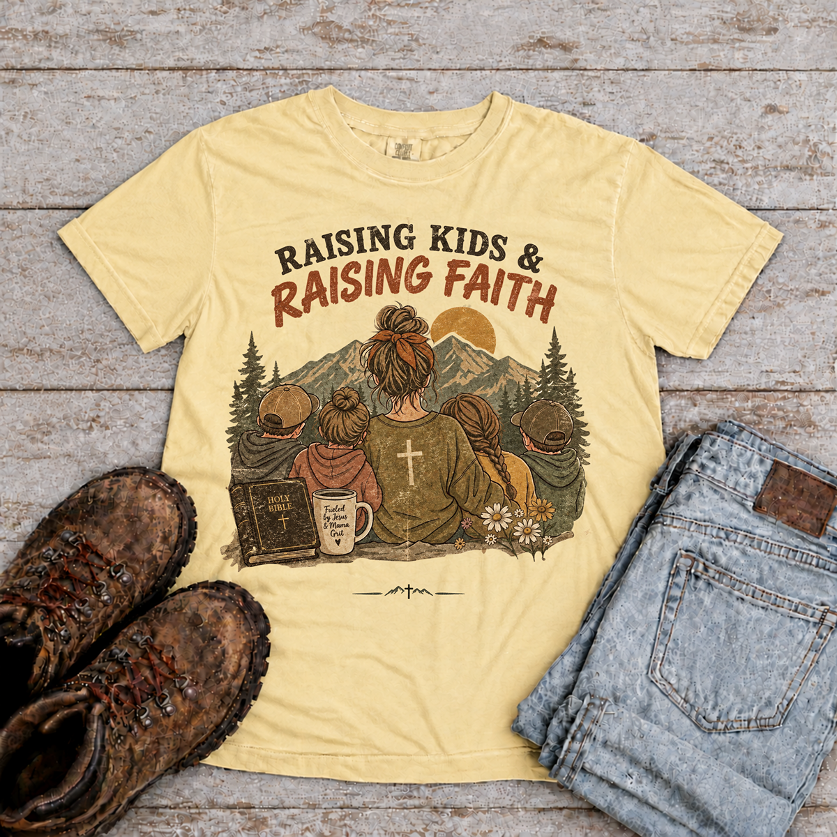 "Raising kids & Raising Faith" T-Shirt
